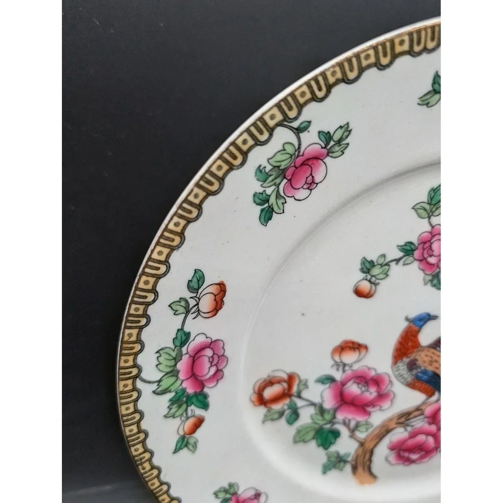 Whieldon Ware Pheasant Dinner Plate F Winkle Co England‎ Floral Bird Chinoiserie